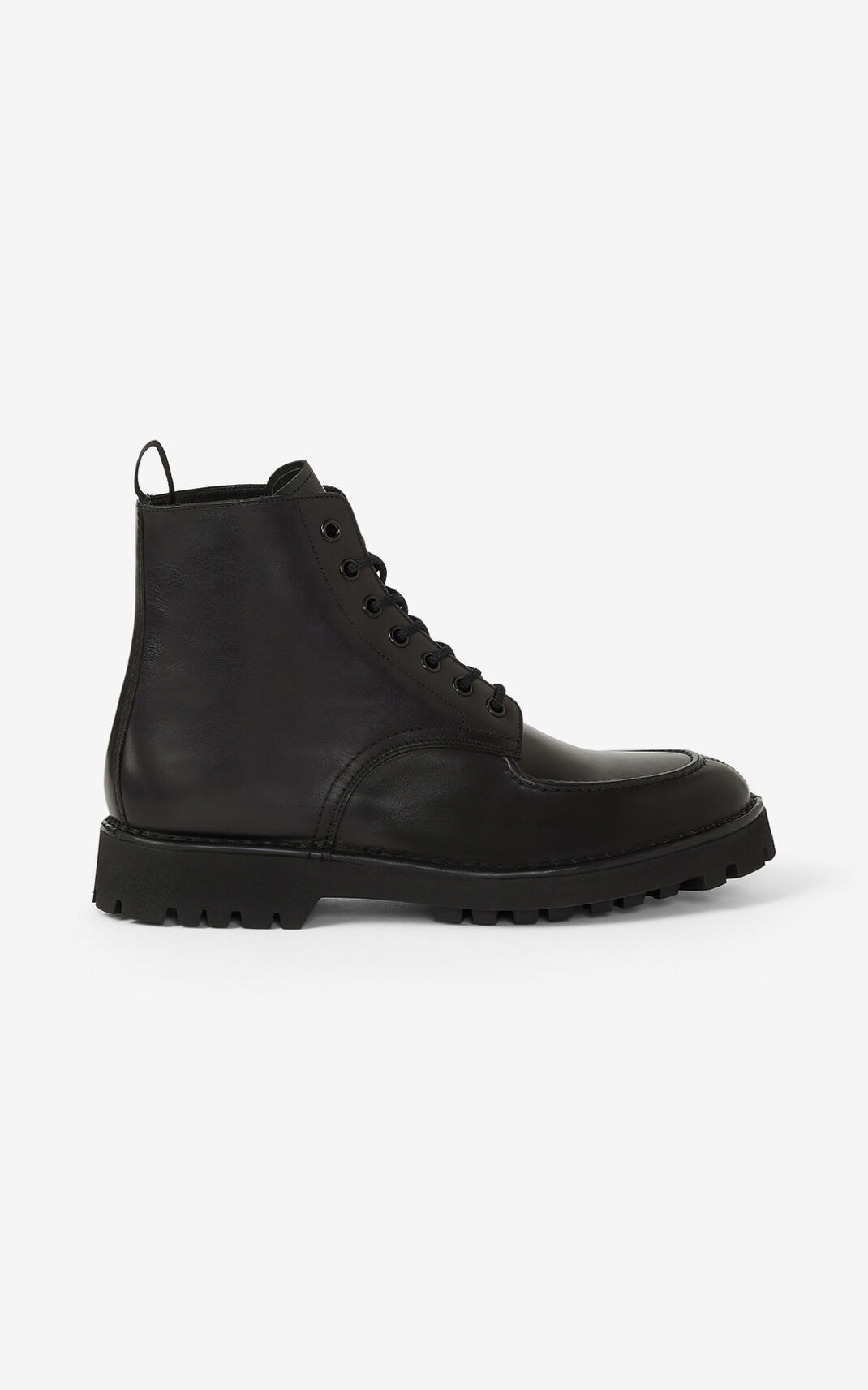 Botas Kenzo K MOUNT laced Cuero ankle Hombre Negras UTE480613